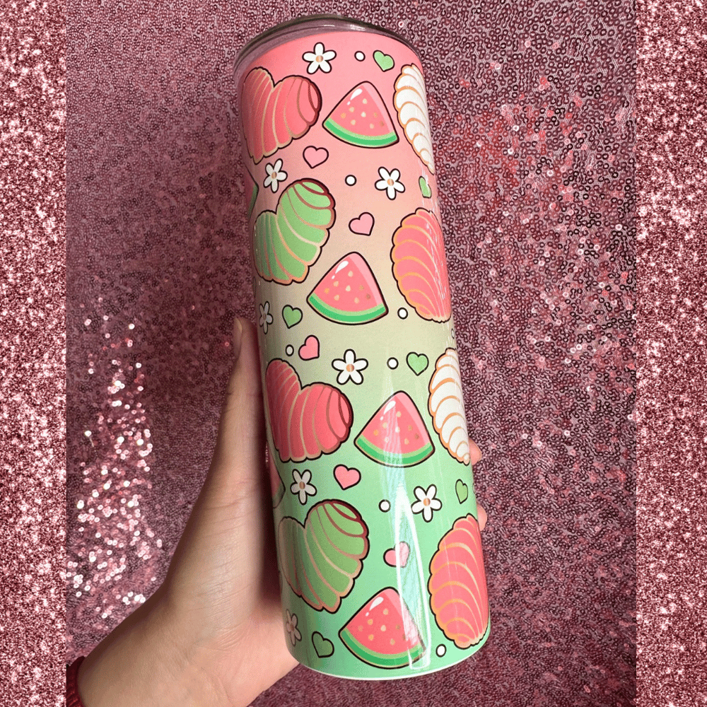 Image of Watermelon Concha 20oz Tumbler🍉