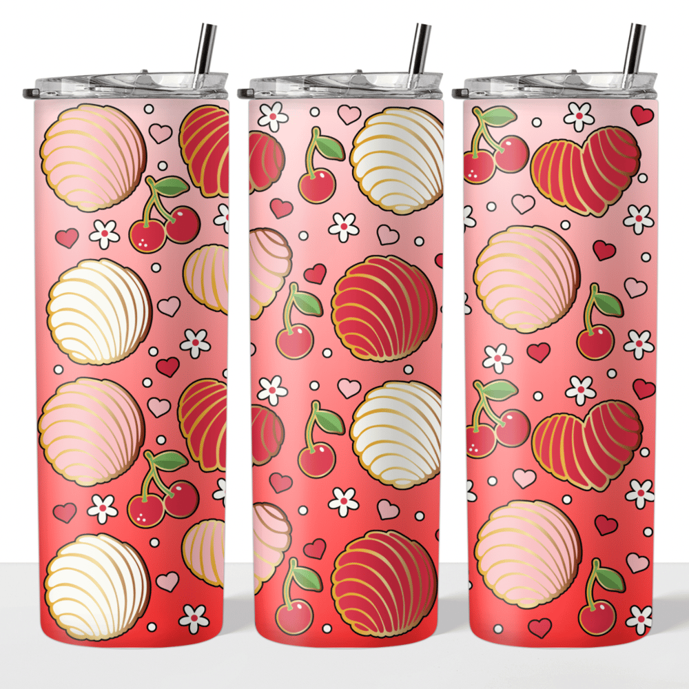Image of Cherry Concha 20oz Tumbler🍒