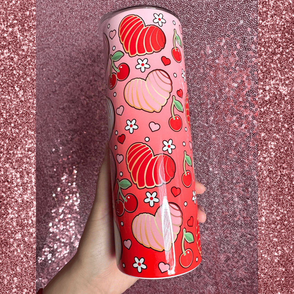 Image of Cherry Concha 20oz Tumbler🍒
