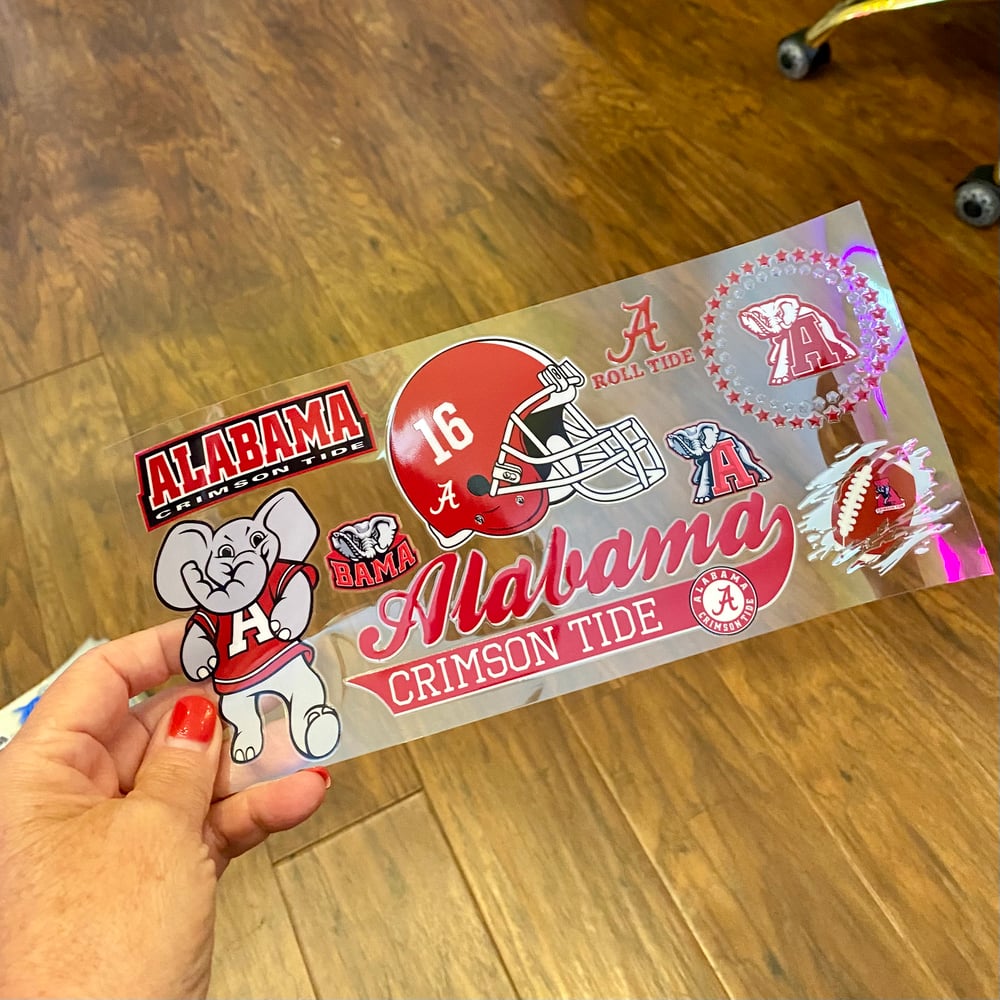 Image of Alabama Crimson Tide Football Uv Dtf Wrap   FB 29