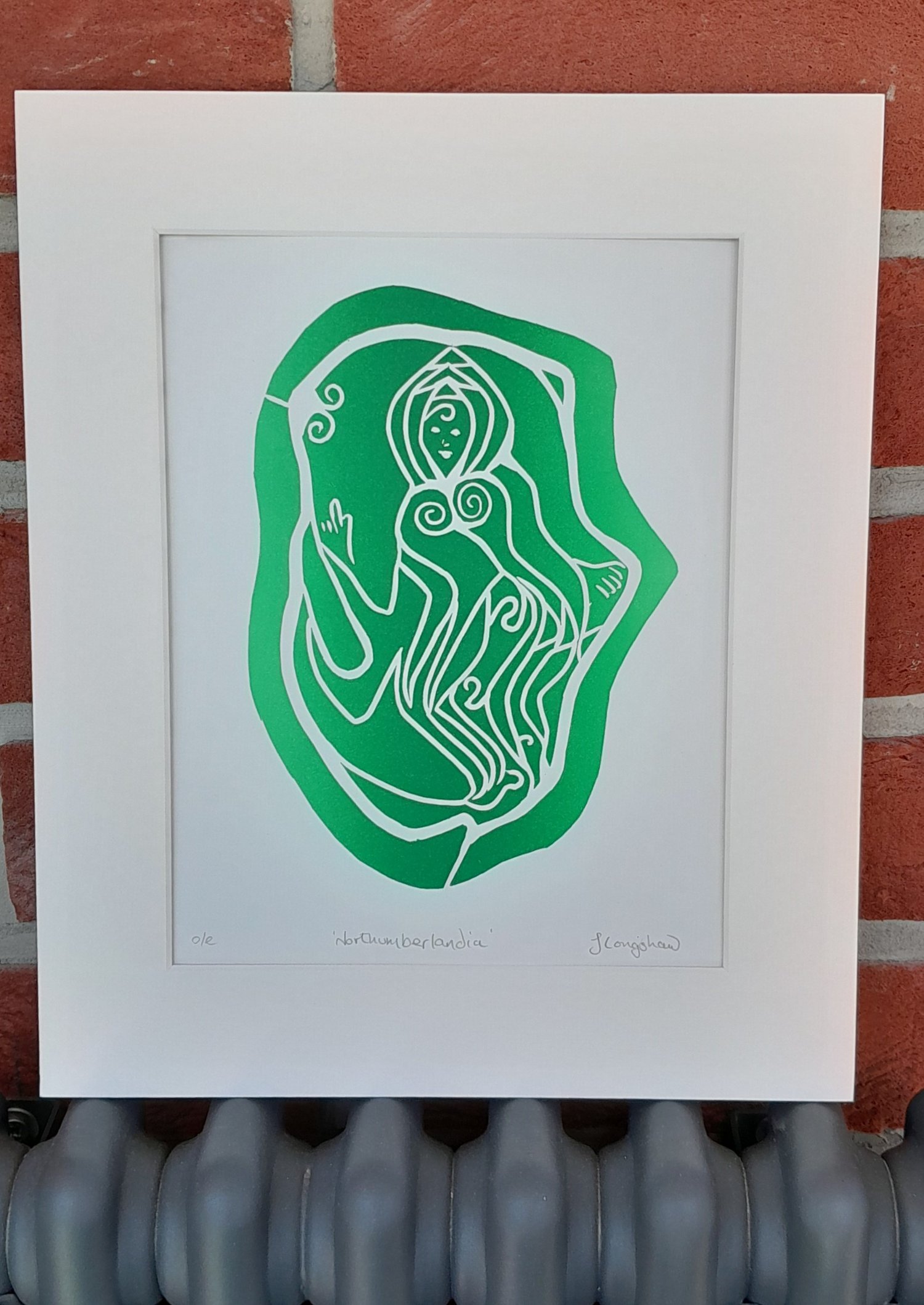 'Northumberlandia' Linocut Print