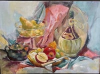 Image 3 of Impressionist Still Life Oil on Canvas