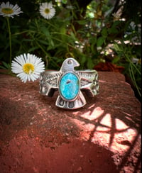 Image 1 of WL&A Old Style Ingot White Water Thunderbird Rings - Size 12