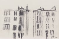 Tenements, Dowanhill  - Charcoal on Paper 