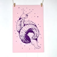 Snailien 11x17 Screen Print in Bubblegum