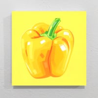 Yellow Bell Pepper - Original Painting, 8" x 8"