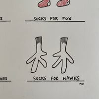 Image 4 of Types of Socks Ink Drawing