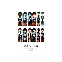 Image 4 of FLAMIN JACK & SALLY HALLOWEEN NAIL DECALS 