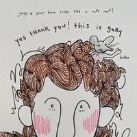 Image 2 of Gary's Hair Home Ink Drawing