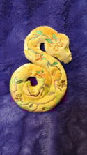 Pumpkin Dream Plush Floral Snake - art doll