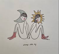 Image 2 of Always Close By Ink Drawing