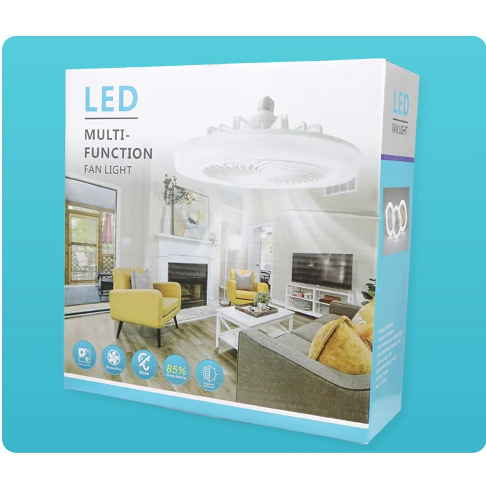 Smart 2-in-1 Ceiling Fan with Remote Control and 3-Speed Lighting Base