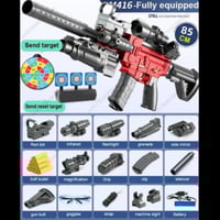 Children's EXTENSION PACK M416 soft bullets, Manuel bolt Ejection, AKM, assault rifle 