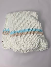 Image 2 of White with Blue & Cream