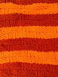 Image 2 of Two tone Orange Basketweave pattern
