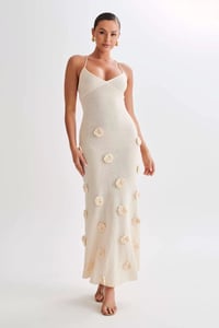Image 2 of flowery cream dress