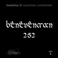 Image 1 of Beneventan 252 (2 styles) - Custom Font by Justified Ink