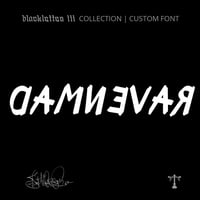 Image 1 of DamNevar (2 styles) - Custom Font by Justified Ink