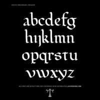 Image 2 of Dulcis Carolingian (1 style) - Custom Font by Justified Ink