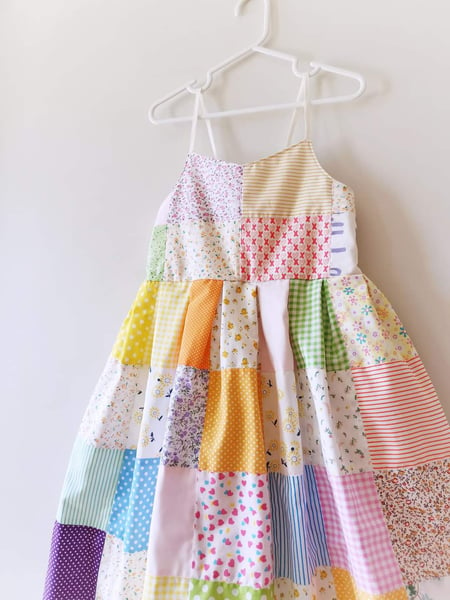 Image of Patchwork Dress - Cottagecore 8 years