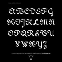 Image 2 of French Curse (2 styles) - Custom Font by Justified Ink