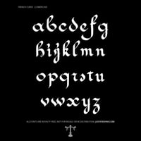 Image 3 of French Curse (2 styles) - Custom Font by Justified Ink