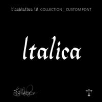 Image 1 of Italica (3 styles) - Custom Font by Justified Ink