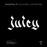 Image 1 of Juicy (1 style) - Custom Font by Justified Ink