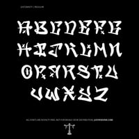 Image 2 of Just2nasty (1 style) - Custom Font by Justified Ink