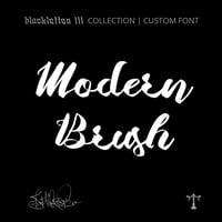 Image 1 of Modern Brush (2 styles) - Custom Font by Justified Ink