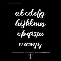 Image 3 of Modern Brush (2 styles) - Custom Font by Justified Ink