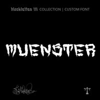 Image 1 of Muenster (1 style) - Custom Font by Justified Ink