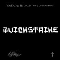 Image 1 of Quickstrike (1 style) - Custom Font by Justified Ink