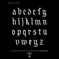 Image 3 of Simple Gothic (2 styles) - Custom Font by Justified Ink