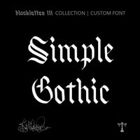 Image 1 of Simple Gothic (2 styles) - Custom Font by Justified Ink