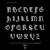 Image 2 of Simple Gothic (2 styles) - Custom Font by Justified Ink