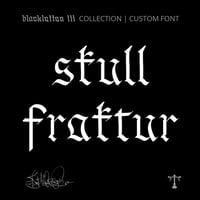 Image 1 of Skull Fraktur (1 style) - Custom Font by Justified Ink