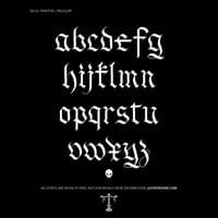 Image 3 of Skull Fraktur (1 style) - Custom Font by Justified Ink