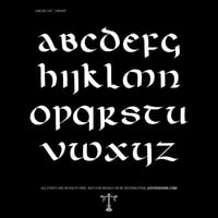 Image 2 of Uncial Fat (1 style) - Custom Font by Justified Ink