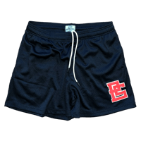 Image 1 of PS Basic Mesh Short - Black white/red