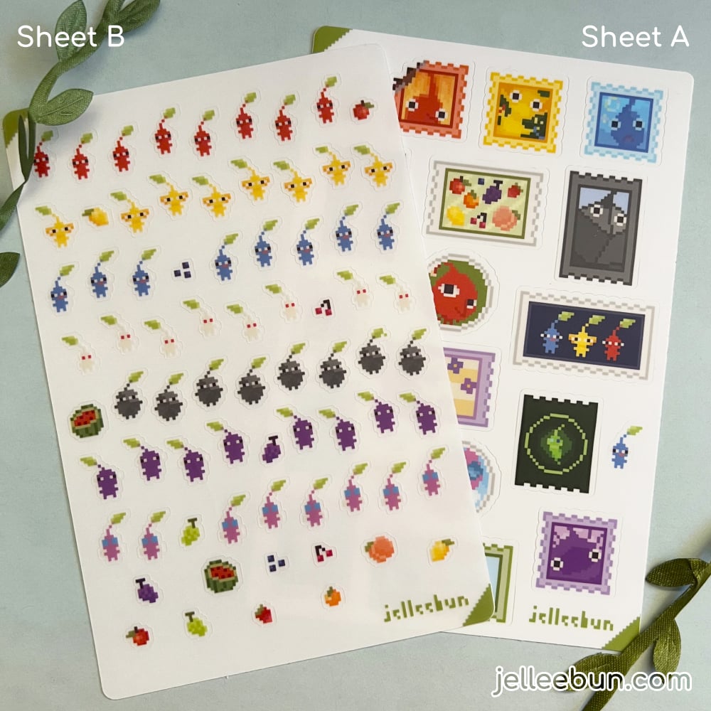 Image of pikmin - 4x6" sticker sheet