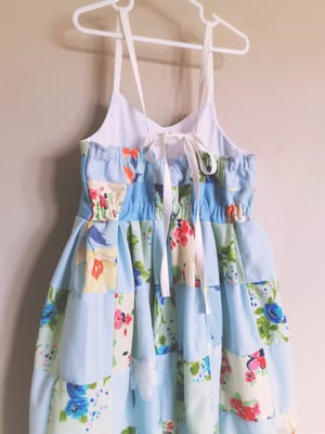 Image of Patchwork Dress - Sky Floral 10/12 years