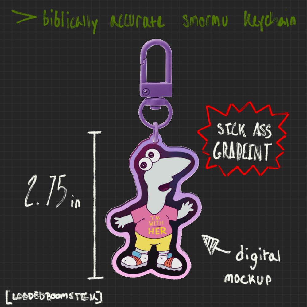 [PREORDER] BIBLICALLY ACCURATE SMILING FRIENDS SMORMU 2.75" KEYCHAIN