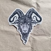 Image 1 of Goat Vinyl Sticker - transparent