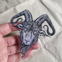 Image 2 of Goat Vinyl Sticker - transparent