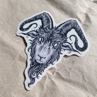 Image 3 of Goat Vinyl Sticker - transparent