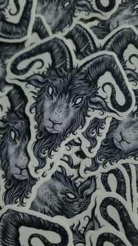 Image 5 of Goat Vinyl Sticker - transparent