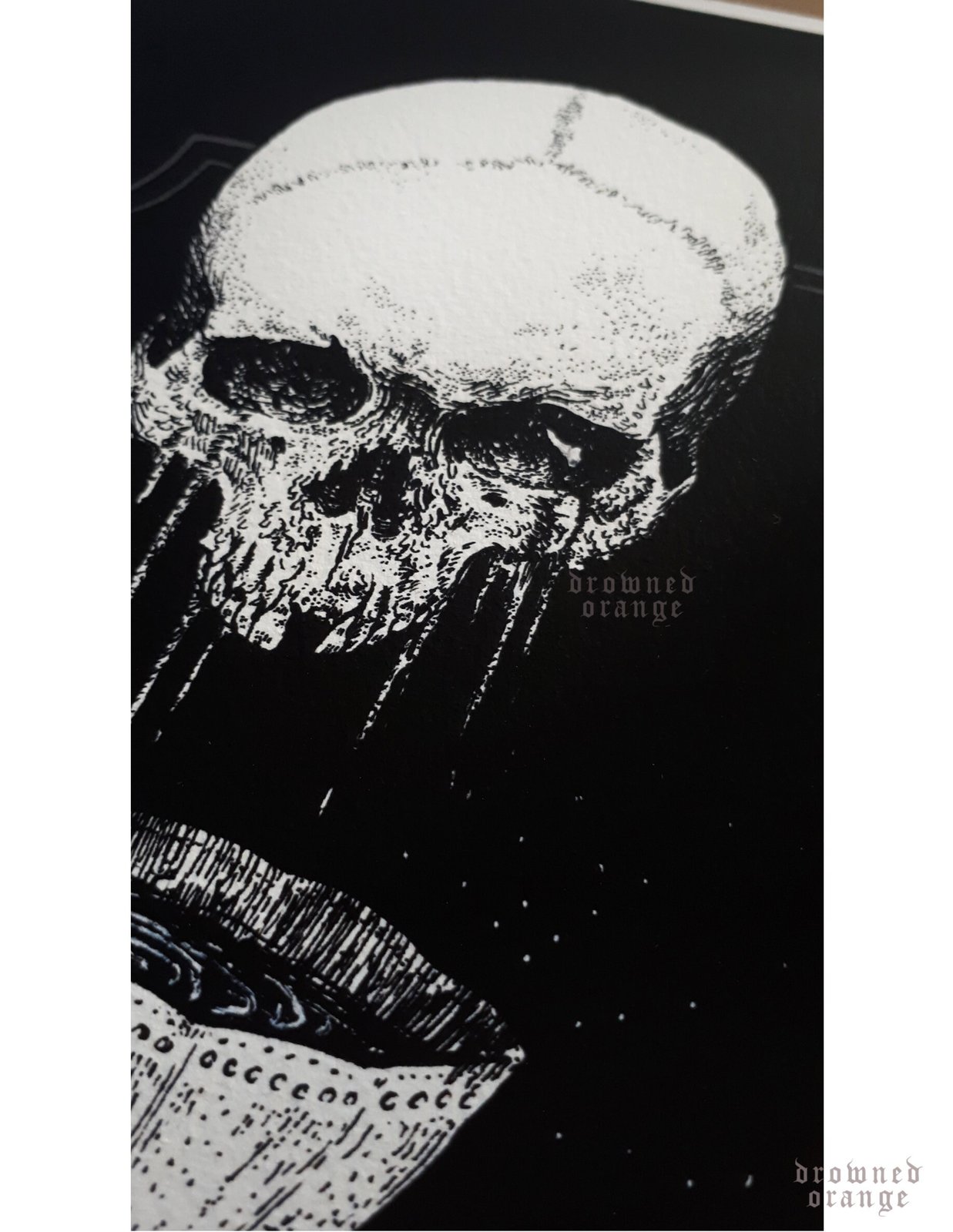 Artprint - Malice - a4 skull goblet chalice | Drowned Orange