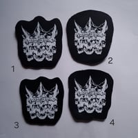 Image 1 of Upcycled Real Leather Patch - Cursed King - skull