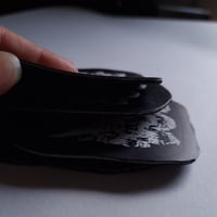 Image 4 of Upcycled Real Leather Patch - Cursed King - skull